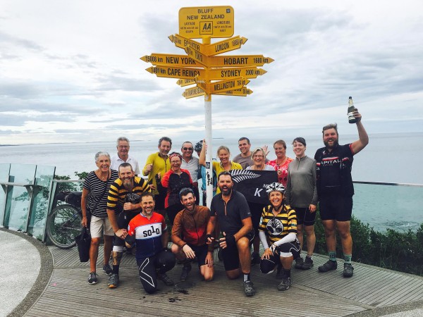 TA riders arriving the Bluff finish line –&amp;amp;amp;amp;amp;amp;amp;nbsp;3000km from Cape Reinga! (Marilyn Northcote)
