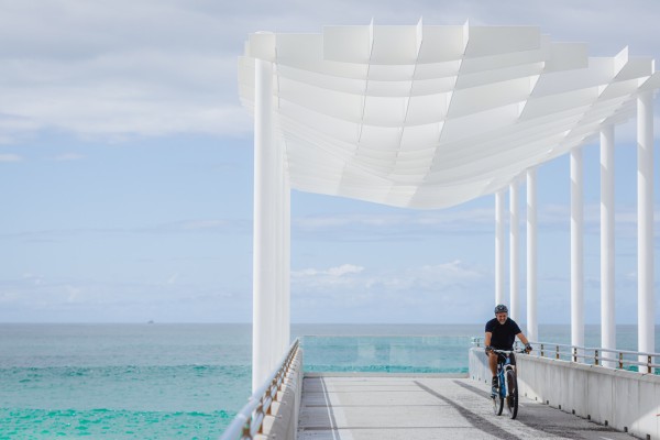 The Marine Parade Viewing Platform, post cyclone (credit Hawke's Bay Tourism).