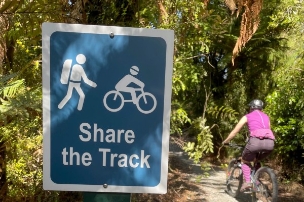 Share the track signage