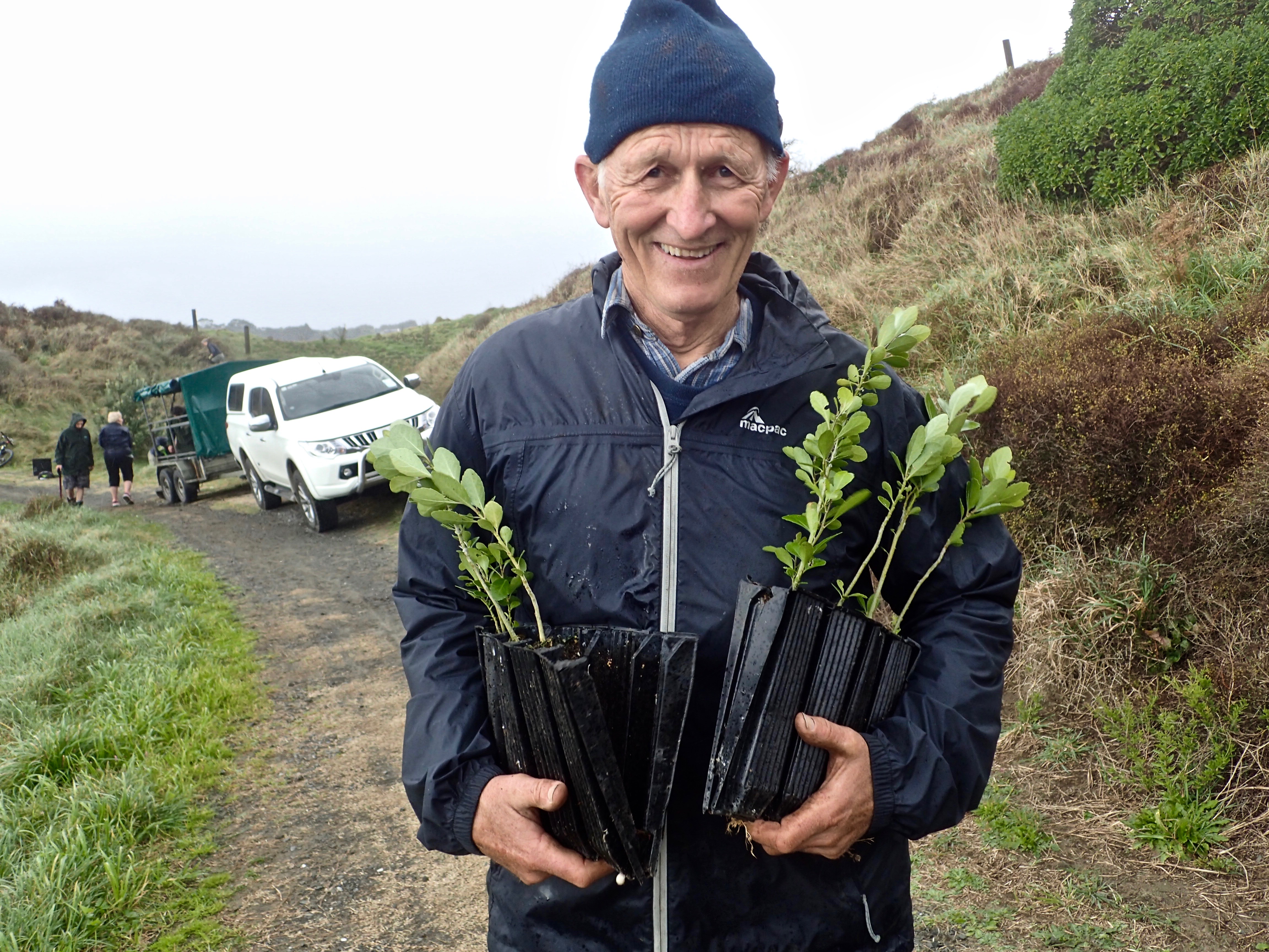 Kieran Hickey planting volunteer