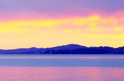 Sunset from Old Kaikoura Winery Restaurant credit Lee Slater