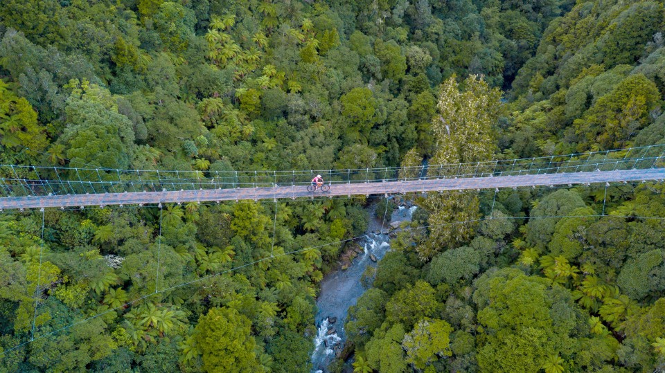 Timber Trail suspension bridge drone shot 02 credit BareKiwi.com edited